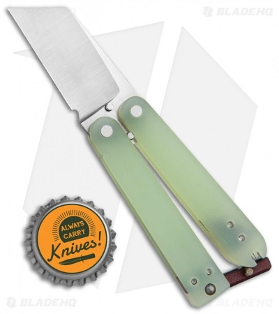 Nathan Dewey Custom Gremlin Balisong Wharncliffe Knife Jade G-10 (1.8" Hollow) 6 Nathan Dewey Custom Gremlin Balisong Wharncliffe Knife Jade G-10 (1.8" Hollow) - Image 4