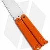 Nathan Dewey Custom Gremlin Balisong Wharncliffe Knife Orange G-10 (1.8" Convex)
