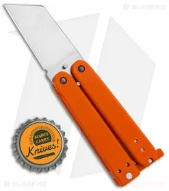 Nathan Dewey Custom Gremlin Balisong Wharncliffe Knife Orange G-10 (1.8" Convex) -Avokelavavat Sales Store Nathan Dewey Custom Gremlin Mini Balisong Orange G 10 Convex BHQ 23359 jr bottlecap
