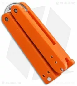 Nathan Dewey Custom Gremlin Balisong Wharncliffe Knife Orange G-10 (1.8" Convex) -Avokelavavat Sales Store Nathan Dewey Custom Gremlin Mini Balisong Orange G 10 Convex BHQ 23359 jr spine