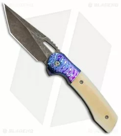 Nova Blades Custom Nomad V1 Knife Westinghouse/Mokuti (3.6" Colored Stonewash)