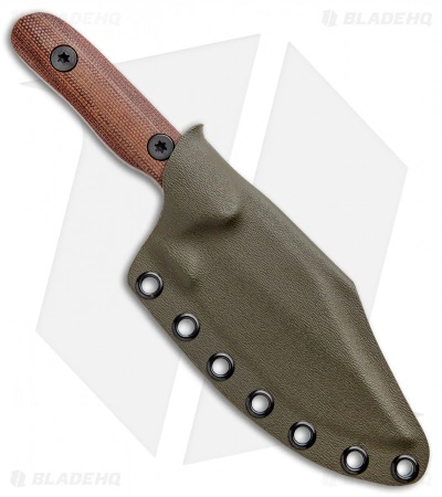 Nova Blades Large Bowie Custom Fixed Blade Knife Natural Micarta (3.8" Acid SW) 5 Nova Blades Large Bowie Custom Fixed Blade Knife Natural Micarta (3.8" Acid SW) - Image 3