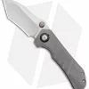 Nova Blades One Off Frame Lock Knife Ti (2.6" Satin) Cmascus Pivot Collars