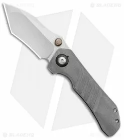 Nova Blades One Off Frame Lock Knife Ti (2.6" Satin) Cmascus Pivot Collars