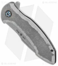 Ochs Worx Custom Terrestrial Flipper Knife Titanium (3.25" Stonewash) -Avokelavavat Sales Store Ochs Worx Custom Terrestrial Ti SW BHQ 88457 jr spine