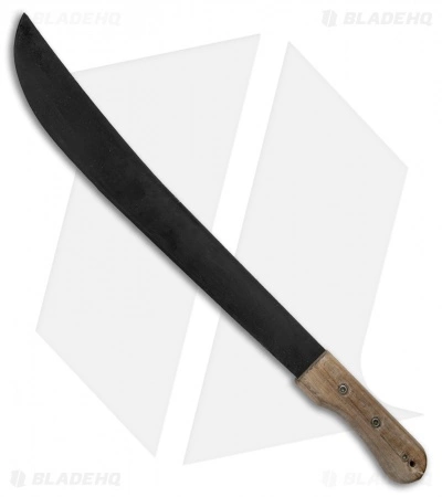 Okapi Bush Machete Fixed Blade Knife Wood (16.5" Black) 3 Okapi Bush Machete Fixed Blade Knife Wood (16.5" Black)