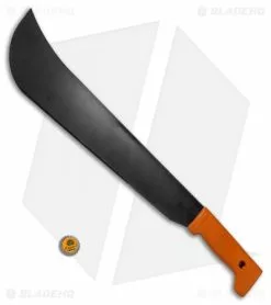 Okapi Panga Machete Fixed Blade Knife Orange Polymer (15.5" Black) -Avokelavavat Sales Store Okapi Panga Machete orange polymer black BHQ 68232 er size