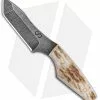Olamic Cutlery Clip Tanto Neck Knife Stag (3" Damascus) -Avokelavavat Sales Store Olamic Cutlery Clip Tanto Neck Knife Stag Damascus BHQ 101041 jr