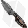 Olamic Cutlery Custom Fixed Blade Knife Black/Tan Micarta (2.75" Damascus)