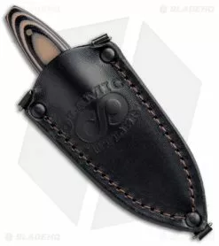 Olamic Cutlery Custom Fixed Blade Knife Black/Tan Micarta (2.75" Damascus) -Avokelavavat Sales Store Olamic Cutlery Custom Black Tan Micarta Damascus BHQ 91675 jr sheath