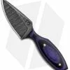 Olamic Cutlery Custom Fixed Blade Knife Purple/Black Micarta (2.6" Damascus)
