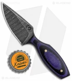 Olamic Cutlery Custom Fixed Blade Knife Purple/Black Micarta (2.6" Damascus) -Avokelavavat Sales Store Olamic Cutlery Custom Purple Black Micarta Damascus BHQ 91673 jr bottlecap