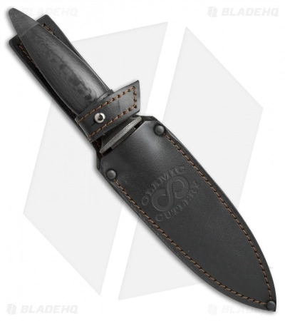 Olamic Cutlery Dagger Fixed Blade Knife Carbon Fiber (6.25" Damascus) #4302 5 Olamic Cutlery Dagger Fixed Blade Knife Carbon Fiber (6.25" Damascus) #4302 - Image 3