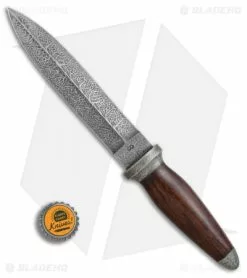 Olamic Cutlery Dagger Fixed Blade Knife Ironwood (6.625" Ubari Damascus) #4130 -Avokelavavat Sales Store Olamic Cutlery Dagger ironwood ubari damascus 4130 BHQ 71914 er size