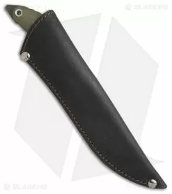Olamic Cutlery Olamic Experimental Prototype Fixed Blade Knife OD Green G-10 (3.75" Damascus) -Avokelavavat Sales Store Olamic Cutlery Experimental Prototype OD Green G10 damascus BHQ 71930 er sheath