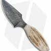 Olamic Cutlery Harpoon Neck Knife Stag (3" Damascus)