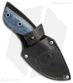 Olamic Cutlery Listok Skinner Fixed Blade Knife Blue Birch (3.6" Damascus) #4352 -Avokelavavat Sales Store Olamic Cutlery Listok Skinner blue birch damascus 4352 BHQ 71911 er sheath