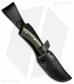 Olamic Cutlery Nero Fixed Blade Knife OD Green G-10 (4.75" Damascus) 4104 -Avokelavavat Sales Store Olamic Cutlery Nero OD Green G 10 BHQ 50506 jr sheath