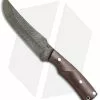 Olamic Cutlery Persian XL Fixed Blade Knife Maroon Micarta (5.75" Damascus) 4088