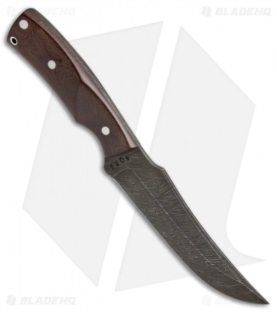 Olamic Cutlery Persian XL Fixed Blade Knife Maroon Micarta (5.75" Damascus) 4088 4 Olamic Cutlery Persian XL Fixed Blade Knife Maroon Micarta (5.75" Damascus) 4088 - Image 2