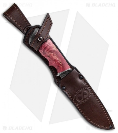 Olamic Cutlery Suna Fixed Blade Knife Carved Birch (5.5" Damascus) 5 Olamic Cutlery Suna Fixed Blade Knife Carved Birch (5.5" Damascus) - Image 3