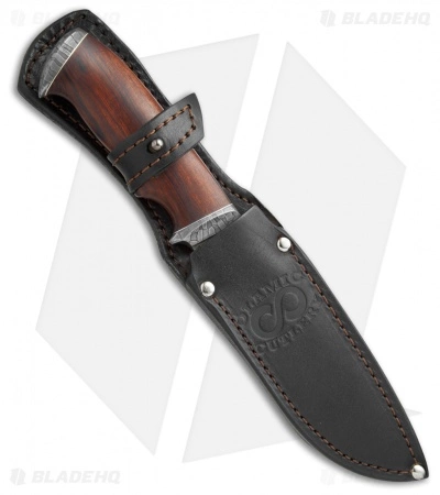 Olamic Cutlery Suna Fixed Blade Knife Ironwood (5.5" Marbled Damascus) #4379 5 Olamic Cutlery Suna Fixed Blade Knife Ironwood (5.5" Marbled Damascus) #4379 - Image 3