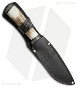 Olamic Cutlery Suna Fixed Blade Knife Stag (5.75" Damascus) #4344 -Avokelavavat Sales Store Olamic Cutlery Suna Stag damascus 4344 BHQ 71924 er sheath