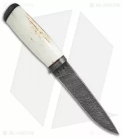 Olamic Cutlery Suna Fixed Blade Knife Stag (5.75" Damascus) #4341 7 Olamic Cutlery Suna Fixed Blade Knife Stag (5.75" Damascus) #4341 -Avokelavavat Sales Store Olamic Cutlery Suna stag damascus 4341 BHQ 71923 er side