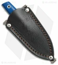 Olamic Cutlery Tanto Fixed Blade Neck Knife Blue G-10 (2.375" Damascus) -Avokelavavat Sales Store Olamic Cutlery Tanto blue G10 damascus BHQ 71933 er sheath
