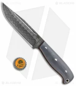 Olamic Cutlery Voykar FT Fixed Blade Knife Gray G-10 (5.75" San Mai Damascus) -Avokelavavat Sales Store Olamic Cutlery Voykar FT Gray G 10 San Mai BHQ 91681 jr bottlecap