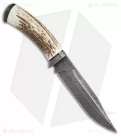 Olamic Cutlery Olamic Voykar HT Fixed Blade Knife Natural Micarta (5.875" Damascus) #4371 7 Olamic Cutlery Olamic Voykar HT Fixed Blade Knife Natural Micarta (5.875" Damascus) #4371 -Avokelavavat Sales Store Olamic Cutlery Voykar HT Stag damascus 4371 BHQ 71925 er side