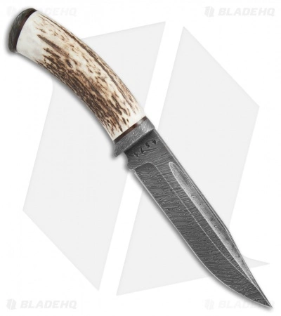 Olamic Cutlery Olamic Voykar HT Fixed Blade Knife Natural Micarta (5.875" Damascus) #4371 4 Olamic Cutlery Olamic Voykar HT Fixed Blade Knife Natural Micarta (5.875" Damascus) #4371 - Image 2