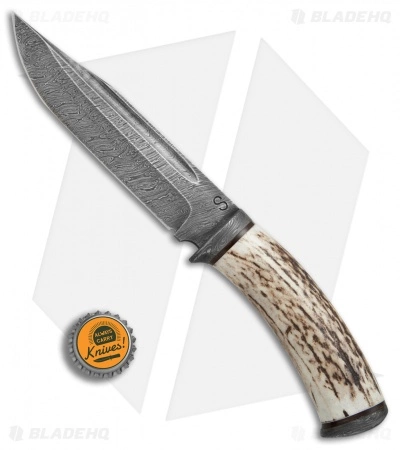 Olamic Cutlery Olamic Voykar HT Fixed Blade Knife Natural Micarta (5.875" Damascus) #4371 6 Olamic Cutlery Olamic Voykar HT Fixed Blade Knife Natural Micarta (5.875" Damascus) #4371 - Image 4