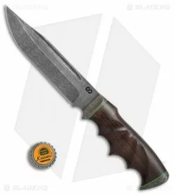 Olamic Cutlery Olamic Voykar HT Fixed Blade Knife Ironwood W/ Green Spacers (5.875" Damascus) -Avokelavavat Sales Store Olamic Cutlery Voykar HT ironwood green spacers damascus BHQ 71901 er size