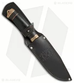 Olamic Cutlery Olamic Voykar HT Fixed Blade Knife Stacked Leather/Bronze (5.8" Damascus) -Avokelavavat Sales Store Olamic Cutlery Voykar HT stacked leather bronze damascus BHQ 71918 er sheath