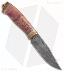 Olamic Cutlery Olamic Voykar HT4 Fixed Blade Knife Karelian Birch (6" HCVD Damascus) 7 Olamic Cutlery Olamic Voykar HT4 Fixed Blade Knife Karelian Birch (6" HCVD Damascus) -Avokelavavat Sales Store Olamic Cutlery Voykar HT4 karelian birch HCVD damascus BHQ 71915 er side