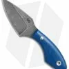 Olamic Cutlery Drop Point Fixed Blade Neck Knife Blue G-10 (2.5" Damascus) -Avokelavavat Sales Store Olamic Cutlery drop point blue G10 damascus BHQ 71934 er