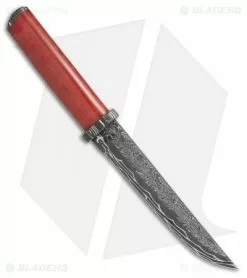 Olamic Cutlery Tanto Elite Fixed Blade Knife Maroon Micarta (6.25" NCMD) #4380 -Avokelavavat Sales Store Olamic Cutlery tanto Elite Maroon Micarta NCMD 4380 BHQ 71919 er side