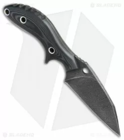 Olamic Cutlery Olamic Experimental Prototype Fixed Blade Knife Black G-10 (3.75" Damascus) -Avokelavavat Sales Store Olamic Experimental Prototype black G10 damascus BHQ 71931 er side