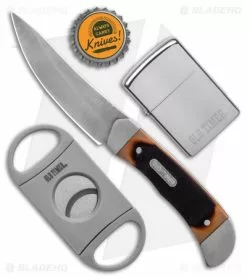 Schrade Old Timer Fixed Blade Knife With Lighter & Cigar Cutter -Avokelavavat Sales Store Old timer Folder w Lighter Cigar Cutter BHQ 123466 td size