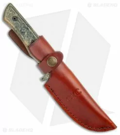 Ontario Knife Company Ontario High Peaks Hunter Fixed Blade Knife Green Micarta (4.4" Satin) -Avokelavavat Sales Store Ontario High Peaks Hunter Green Micarta Satin BHQ 123689 jr sheath 2