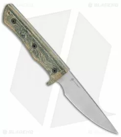 Ontario Knife Company Ontario High Peaks Hunter Fixed Blade Knife Green Micarta (4.4" Satin) -Avokelavavat Sales Store Ontario High Peaks Hunter Green Micarta Satin BHQ 123689 jr spine 2