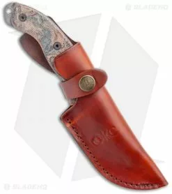 Ontario Knife Company Ontario Hiking Knife Fixed Blade Micarta W/ Leather Sheath (3.75" Satin) -Avokelavavat Sales Store Ontario Hiking Knife Fixed Blade Micarta Leather Sheath Satin BHQ 123677 jr sheath