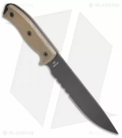 Ontario Knife Company Ontario OKC RAT-7 Fixed Blade Knife (7" Black Serr) -Avokelavavat Sales Store Ontario OKC Rat 7 Black Serr BHQ 16848 jr spine
