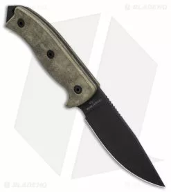 Ontario Knife Company Ontario OKC RAT-5 Fixed Blade OD Green Micarta (5" OD Green) -Avokelavavat Sales Store Ontario RAT 5 OD Green BHQ 75855 td spine