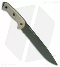 Ontario Knife Company Ontario RTAK-II Knife Fixed Blade Knife Micarta (10.5" Green Serr) OKC 8670 -Avokelavavat Sales Store Ontario RTAK II Micarta Green Serr 8670 BHQ 75463 jr spine