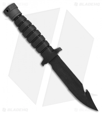 Ontario Knife Company Ontario SPEC PLUS SP24 USN-1 Survival Knife W/ Nylon Sheath (5" Black Serr) 8688 4 Ontario Knife Company Ontario SPEC PLUS SP24 USN-1 Survival Knife W/ Nylon Sheath (5" Black Serr) 8688 - Image 2