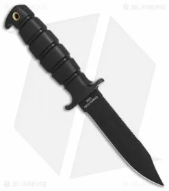 Ontario Knife Company Ontario OKC Spec Plus SP2 Air Force Survival Bowie Fixed Blade (5.5" Black) 8680 -Avokelavavat Sales Store Ontario Spec Plus SP2 Air Force Survival Bowie black BHQ 75467 er side