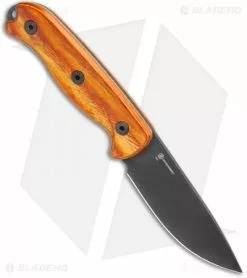 Ontario Knife Company Ontario TAK 2 Fixed Blade Knife Hardwood W/ Leather Sheath (4.4" Black) -Avokelavavat Sales Store Ontario TAK 2 Fixed Blade Hardwood Leather Sheath Black BHQ 123709 jr spine