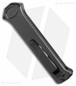 Paragon X Bolt OTF Tanto Automatic Knife Black Lightning Bolt (3.6" Black Serr) -Avokelavavat Sales Store Paragon X Bolt OTF Auto Black Lightning Bolt Black Serr BHQ 179343 jr side